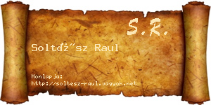 Soltész Raul névjegykártya